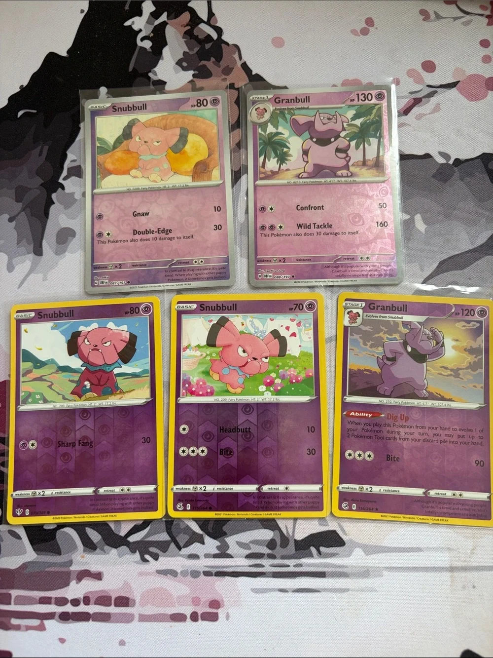 Snubbull & Granbull Evolution Lot | 5 Cards | Pokémon TCG | Reverse Holo ✨5/$25✨